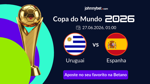 apostas no duelo uruguai x espanha copa 2026