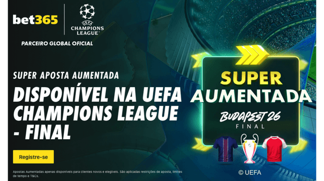 oferta para apostas na final da Liga dos Campeões bet365