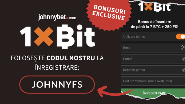 cod promoțional 1xBit înregistrare
