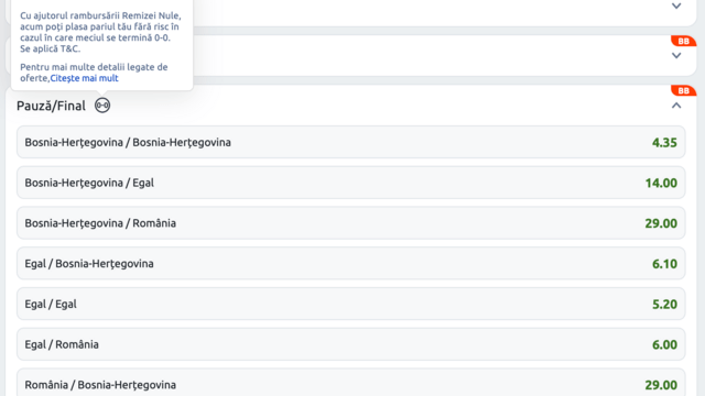 bosnia - romania cote marite