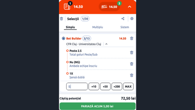 cfr u cluj cote pariuri