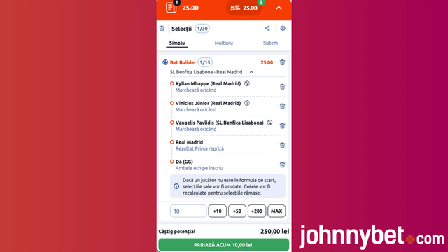 cote betano real benfica