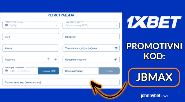 registracija uz 1XBET promo kod