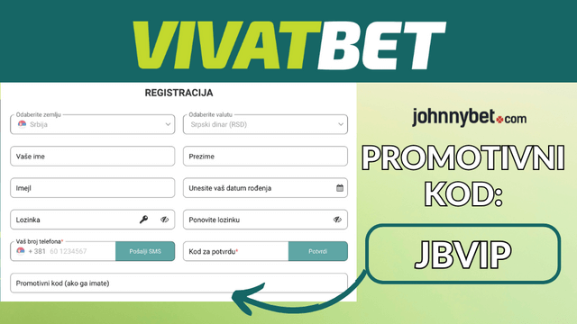 registracija na sajtu Vivatbet uz kod