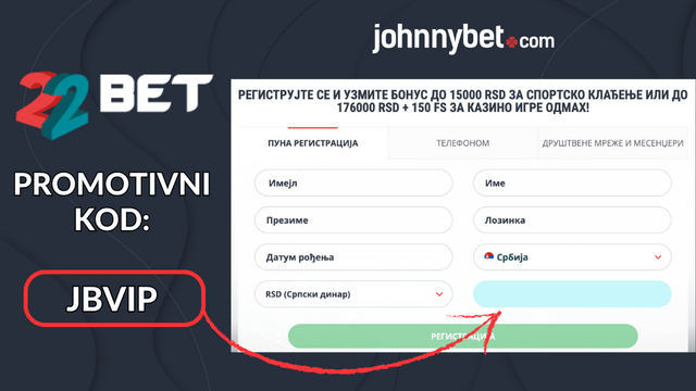22bet promotivni kod registracija