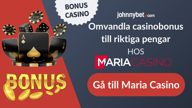 omvandling av casinobonus till riktiga pengar