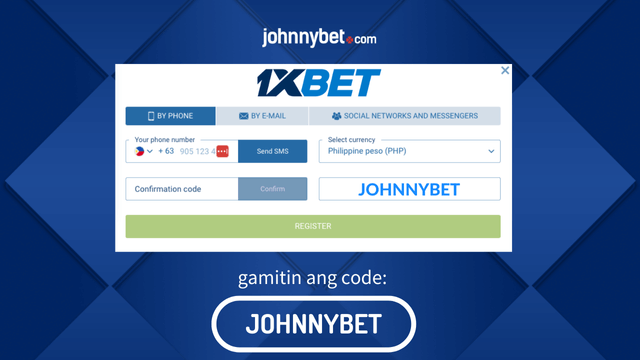 1XBET registration code