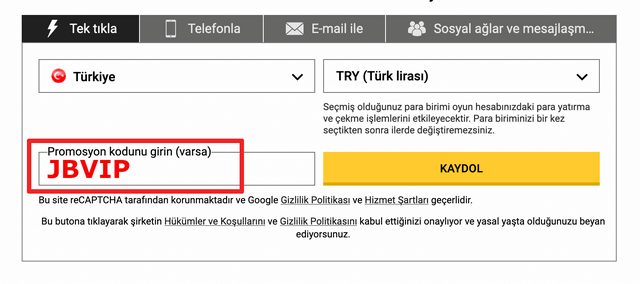 Tıkla, özel bonus kodu ile kayıt ol, daha fazla bonus al!