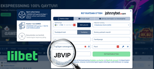 LilBet ro'yxatdan o'tish jarayoni