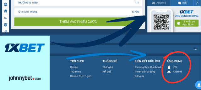 ứng dụng điện thoại 1XBET