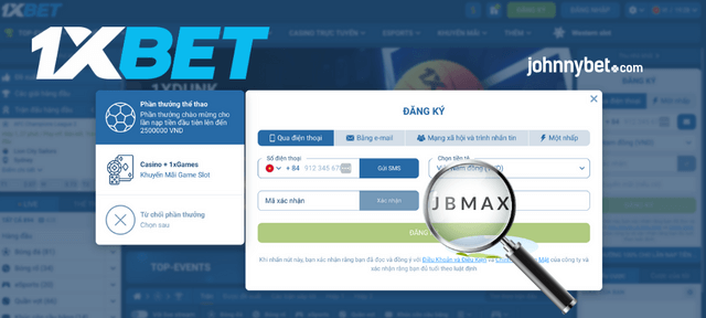 các bước tạo tài khoản với mã khuyến mãi 1XBET